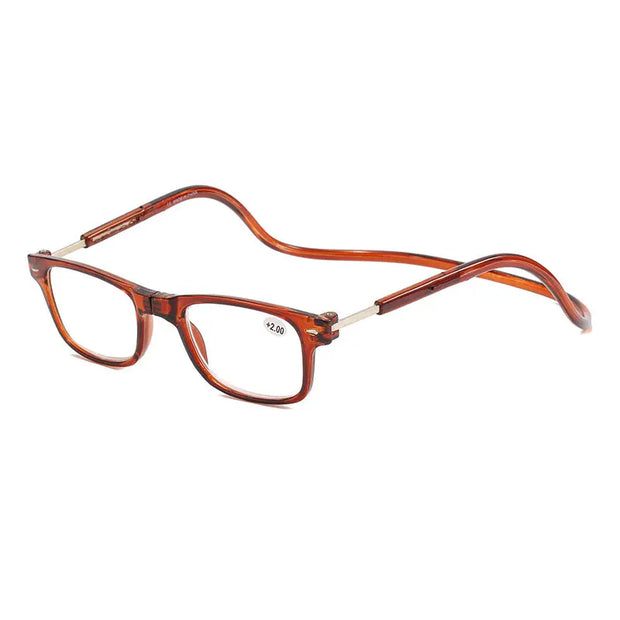 Hanging neck reading glasses convenient magnetic suction anti drop men's and women's folding reading glasses for the elderly ﻿ - Memoriex 