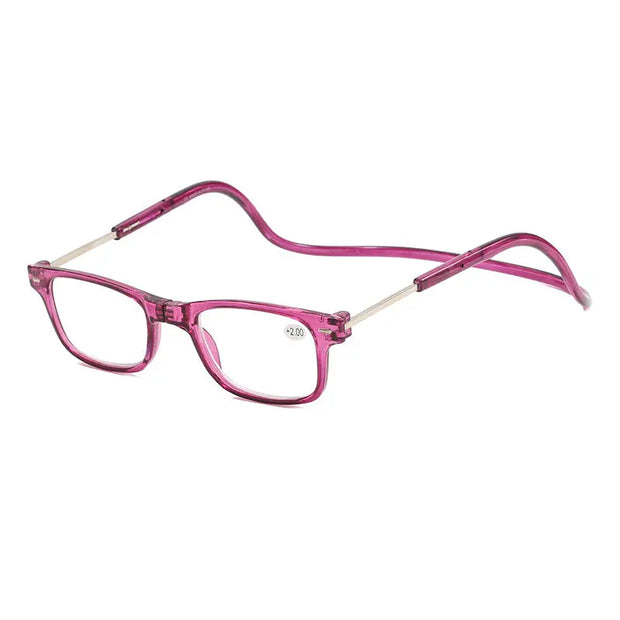 Hanging neck reading glasses convenient magnetic suction anti drop men's and women's folding reading glasses for the elderly ﻿ - Memoriex 