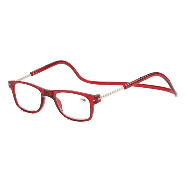 Hanging neck reading glasses convenient magnetic suction anti drop men's and women's folding reading glasses for the elderly ﻿ - Memoriex 