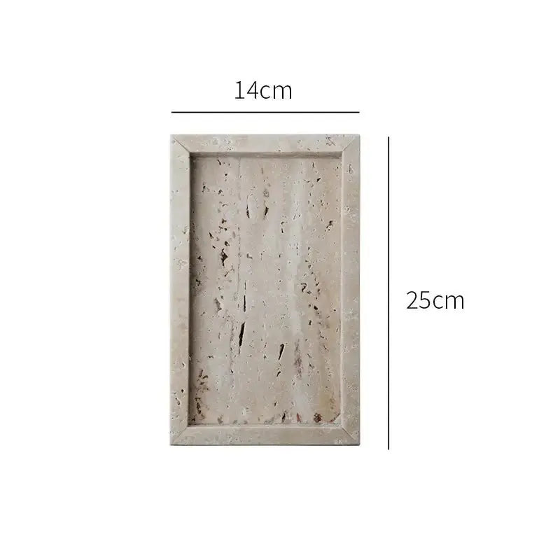 Harfiy Travertine Marble Stone Tray - Memoriex 