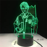 Harry Potter Humanoid 3d Night Light Creative Alarm Clock Cross-Border Led New USB Pendulum Dormitory Bedroom Small Table Lamp - Memoriex 