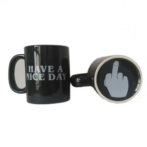 Have a Nice Day Coffee Mug Middle Finger Funny Cup - Memoriex 