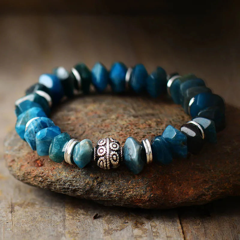 Tree of Life Apatite Stretch Bracelet-3