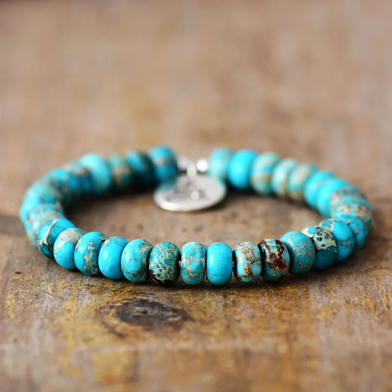 Imperial Jasper Turquoise Buddha Bracelet-1