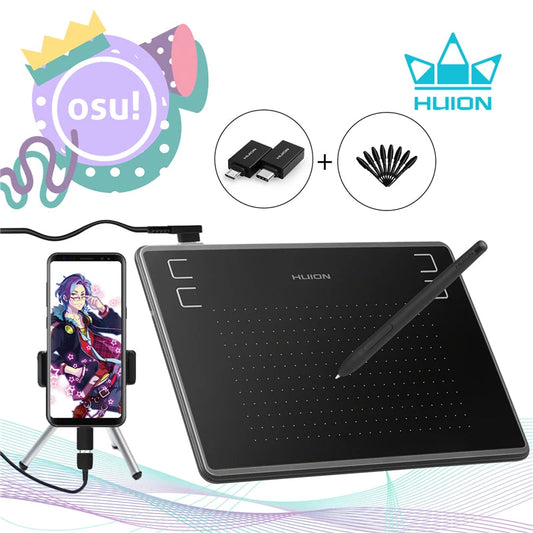 H430P Graphics Drawing Digital Tablets Signature Pen Tablet OSU Game Tablet with Battery-Free Stylus Pen with  Gift - Memoriex 