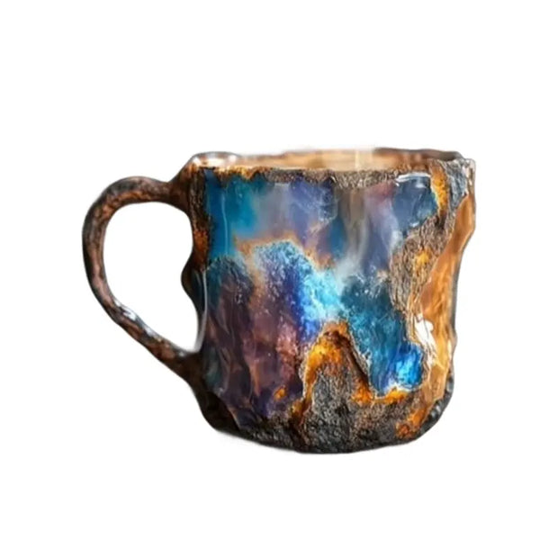 Healing & Spiritual Gifts: New Multi-Color Natural Mineral Crystal Mug. Colorful Crystal Christmas Mug for Coffee, Perfect for Festival. - Memoriex 