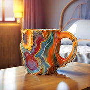 Healing & Spiritual Gifts: New Multi-Color Natural Mineral Crystal Mug. Colorful Crystal Christmas Mug for Coffee, Perfect for Festival. - Memoriex 