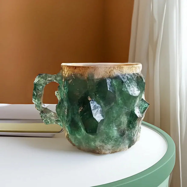 Healing & Spiritual Gifts: New Multi-Color Natural Mineral Crystal Mug. Colorful Crystal Christmas Mug for Coffee, Perfect for Festival. - Memoriex 