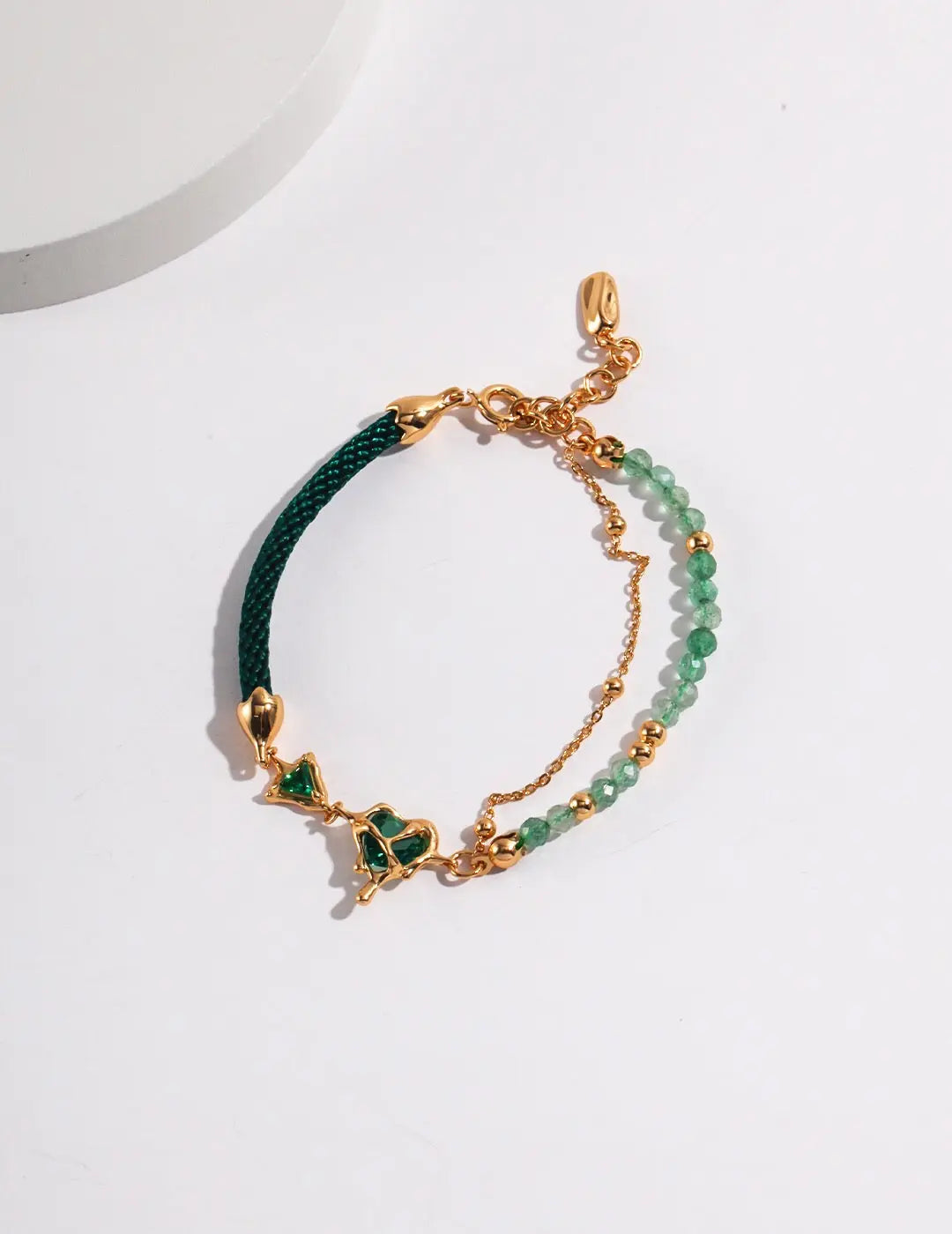 Heart Green Strawberry Crystal Bracelet-0