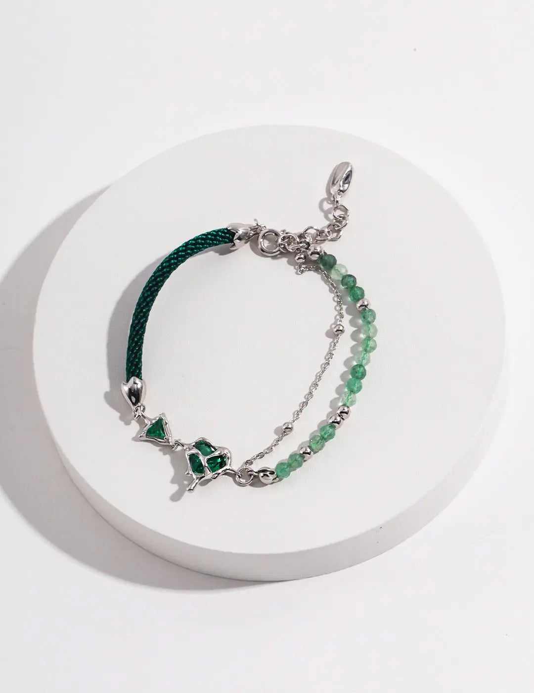 Heart Green Strawberry Crystal Bracelet-2