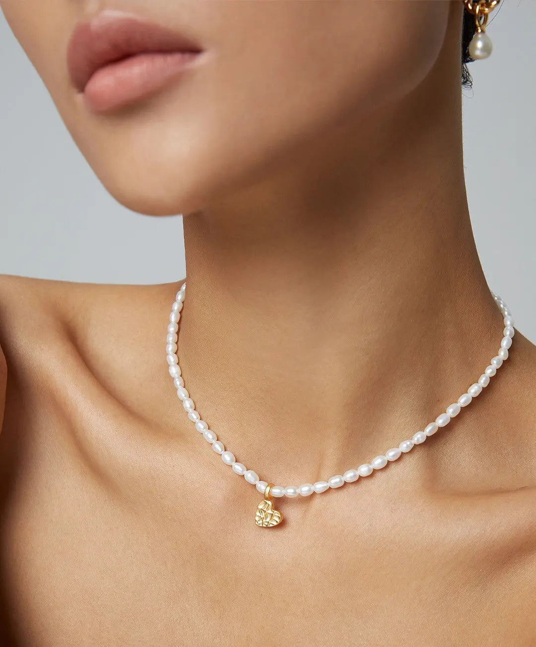 Heart Pearl Necklace-2