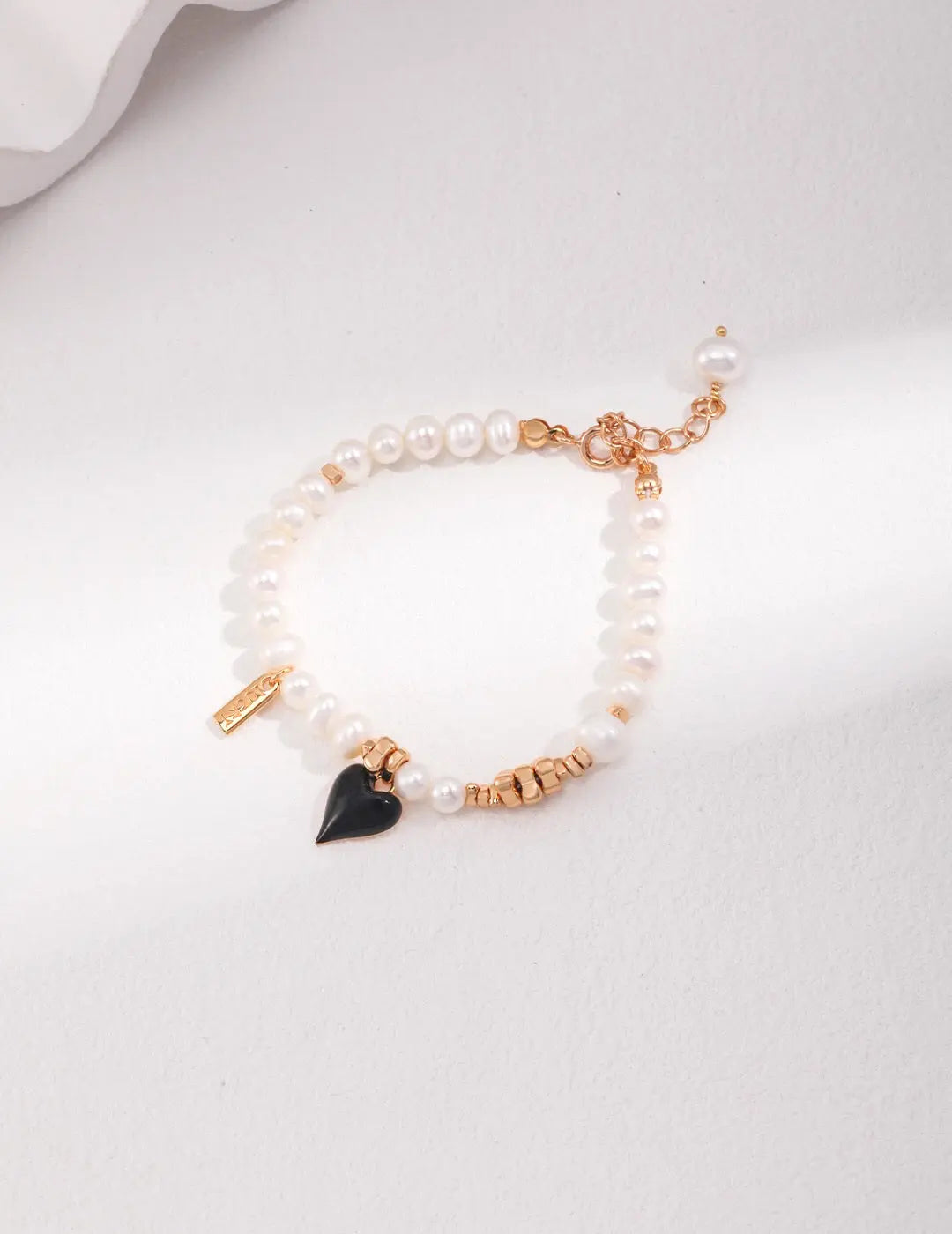 Heart Pendant Pearl Bracelet - Memoriex