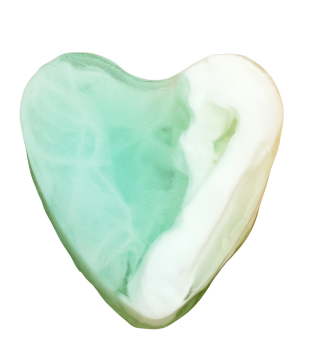 Heart Shampoo Bar in Thai Lime and Mango with Shea Butter, Liquid Gold Oil and Vitamin B5 - Memoriex 