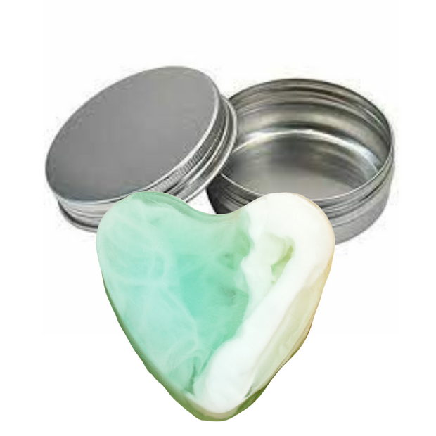 Heart Shampoo Bar in Thai Lime and Mango with Shea Butter, Liquid Gold Oil and Vitamin B5 - Memoriex 