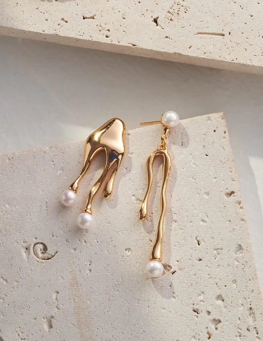 Helene Ocean Asymmetrical Earrings-0