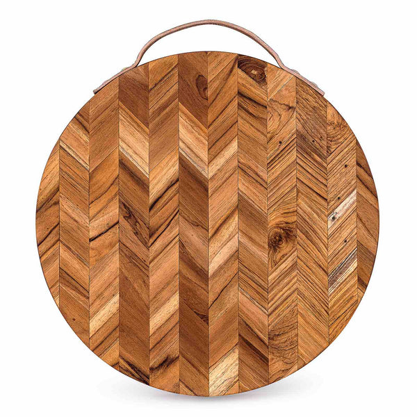 Herringbone Pattern Wooden Chopping Board - Memoriex 