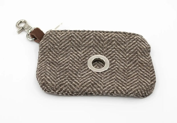 “Herringbone” Dog Poo Bag Holder (Brown) – by Ralph & Co - Memoriex 