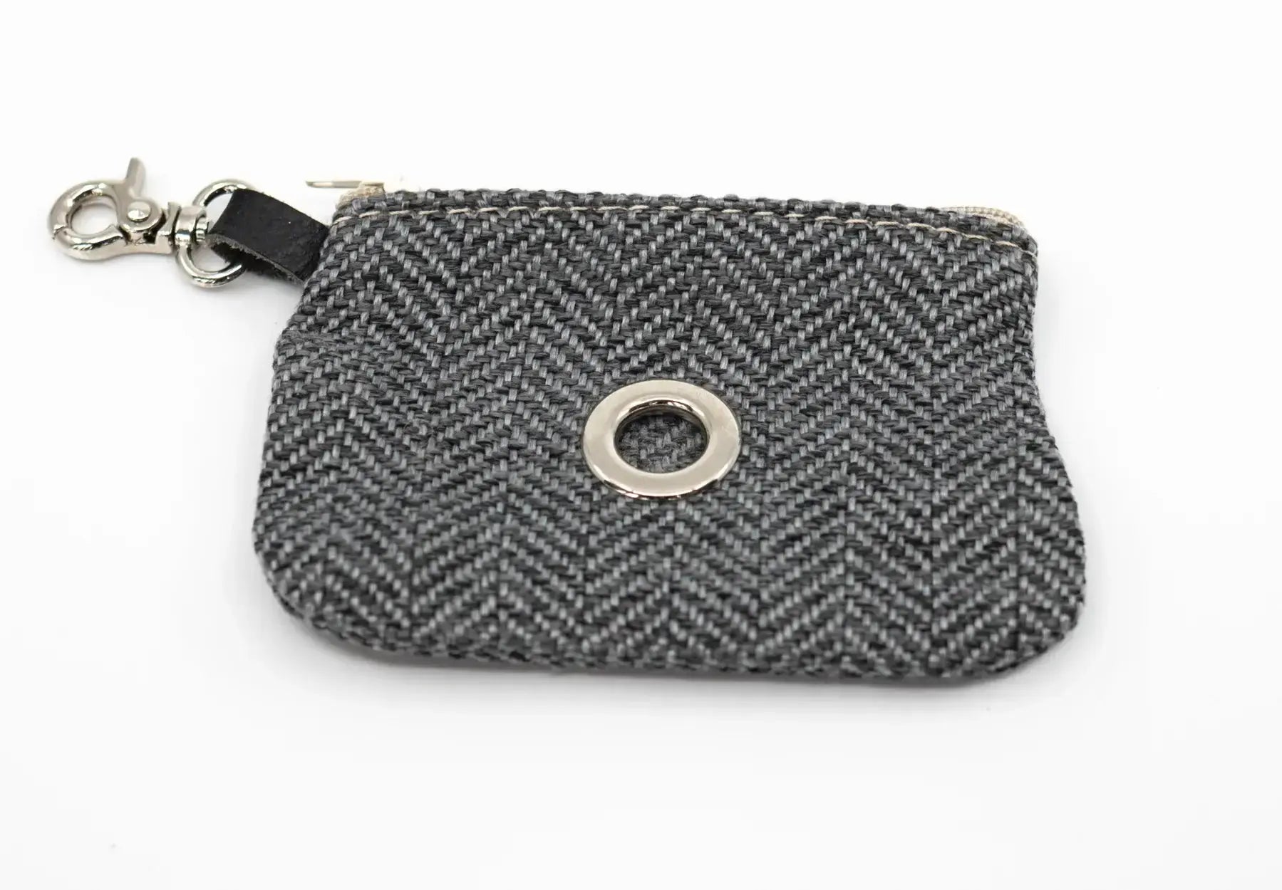 “Herringbone” Dog Poo Bag Holder (Grey) – by Ralph & Co - Memoriex