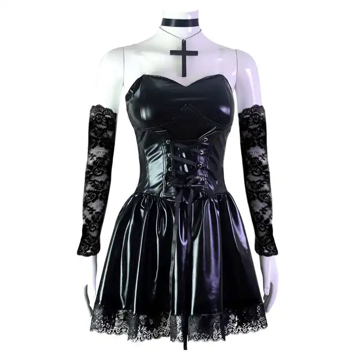 Dark Enigma Punk Dress by The Cursed Closet-3