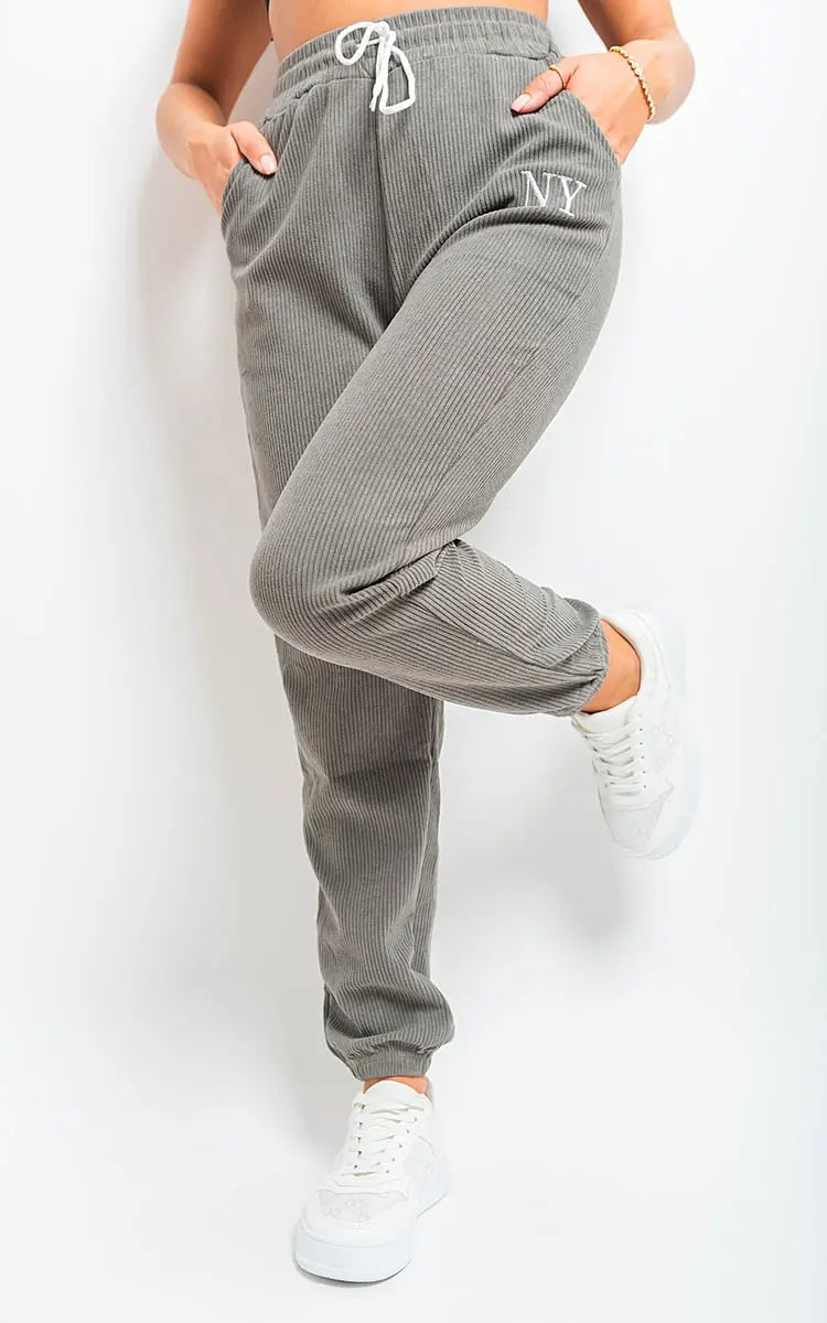 High Waisted Drawstring Trouser with Pockets-10