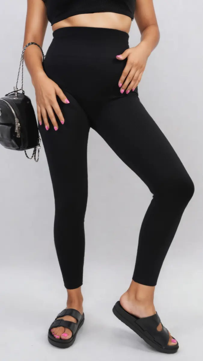 High Waisted Wide Band Leggings-2