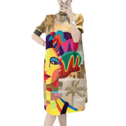 High-end exquisite Chinese style age-reducing mid-length pleated dress - Memoriex 