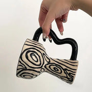 High-value French coffee cup retro ceramic mug creative handle ring tall water cup latte flower cup - Memoriex 