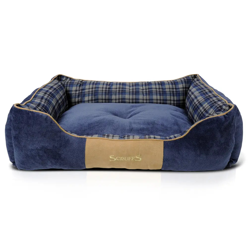 Highland Box Dog Bed (in Blue or Red) by Scruffs - Memoriex