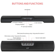 Home Bluetooth 5.0 Speaker Extended Edition Desktop Wall mounted Wireless Speaker Bass Cannon Speaker Supports USB TF - Memoriex 