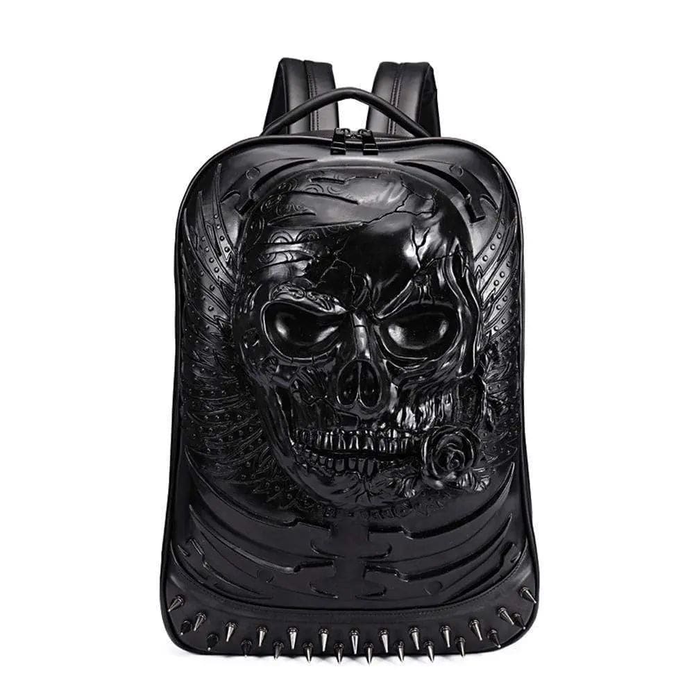 Hoody Hoodie 3D Skull Ghost Backpack Rivets Punk Travelling Rucksack Computer Bags-2