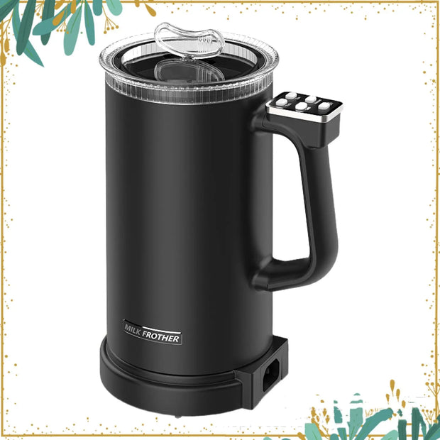 Hot And Cold Double Electric Milk Frother Coffee Latte - Memoriex 