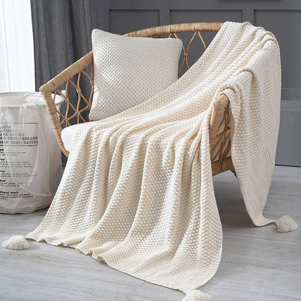 Household Fashionable Knitted Sofa Blanket - Memoriex 