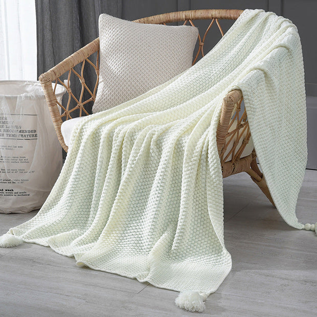 Household Fashionable Knitted Sofa Blanket - Memoriex 