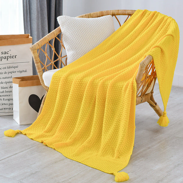 Household Fashionable Knitted Sofa Blanket - Memoriex 