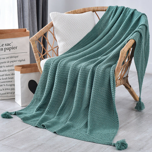 Household Fashionable Knitted Sofa Blanket - Memoriex 