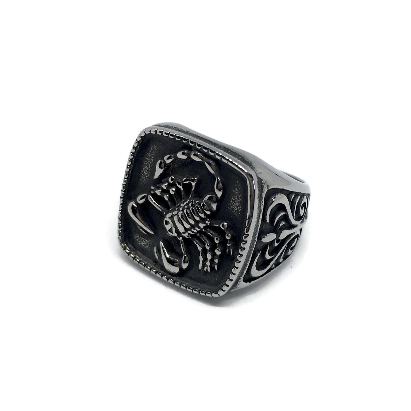 Scorpion Square Signet Ring-2