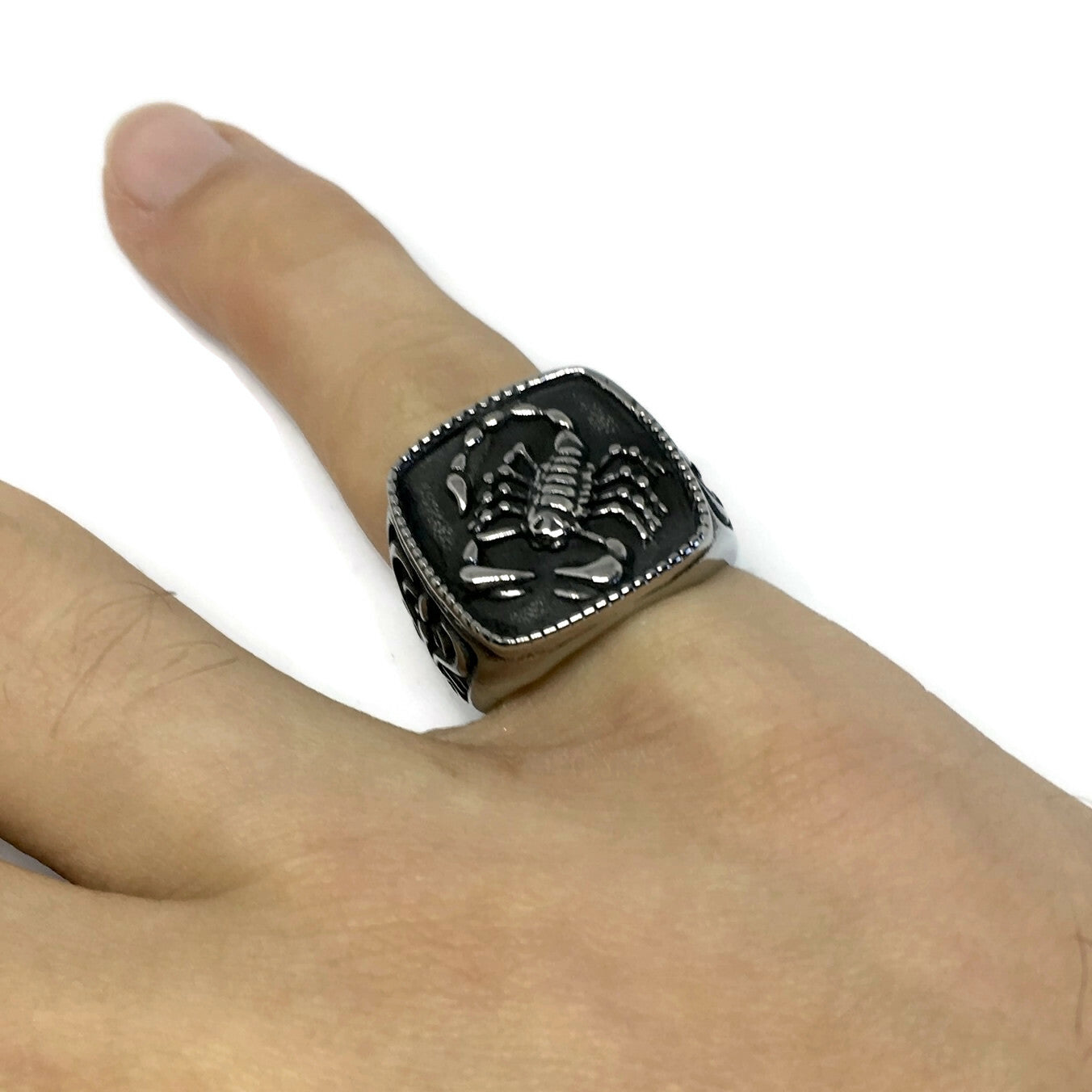 Scorpion Square Signet Ring-1