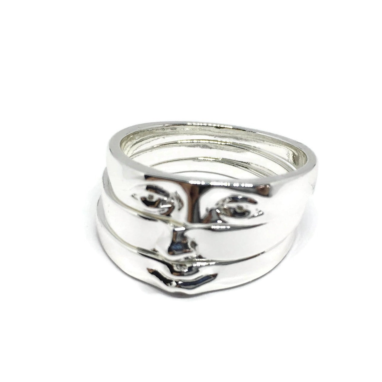 Art Deco Face Ring Set-3