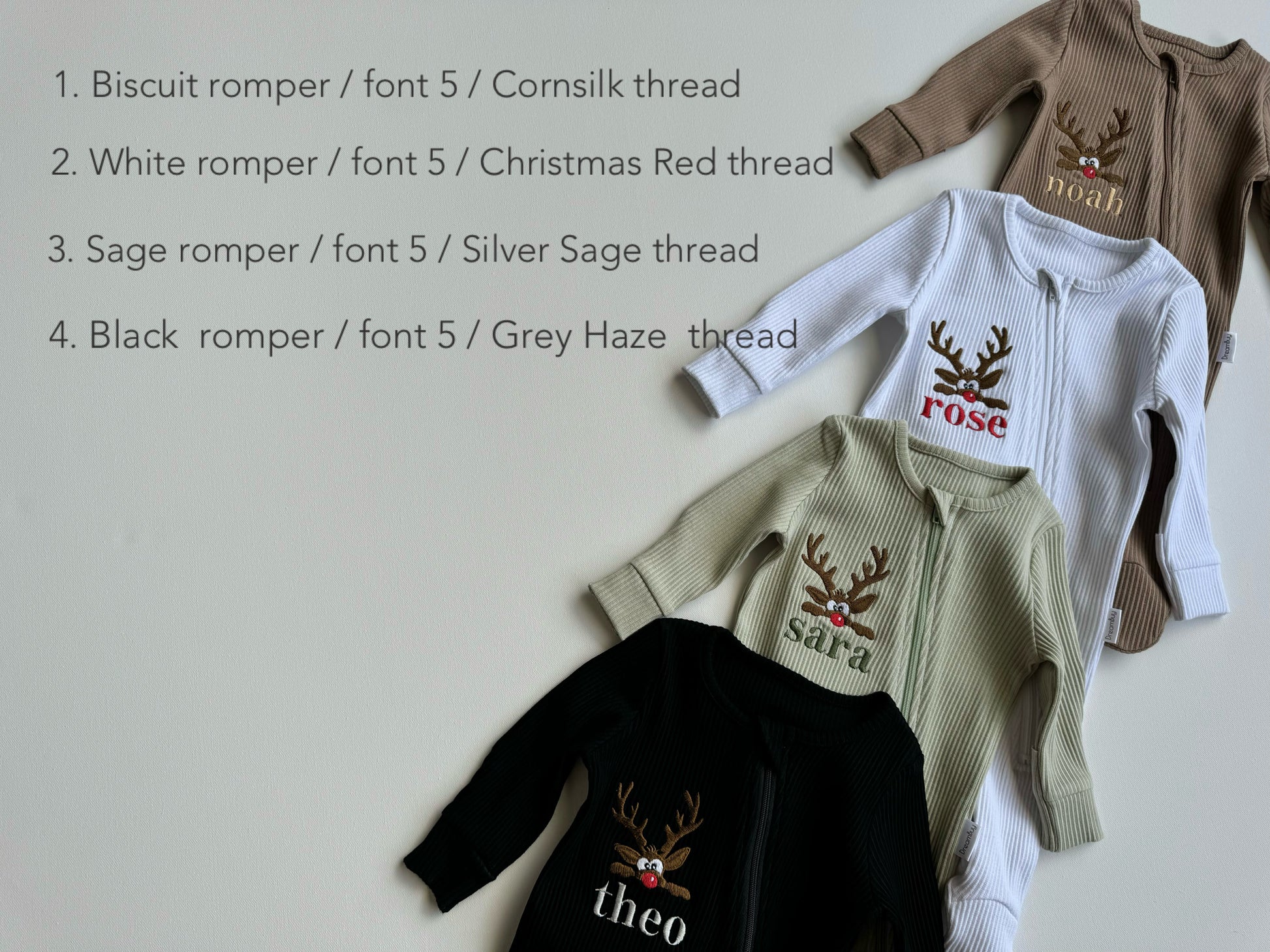 Christmas Reindeer Zip Sleepsuit-1