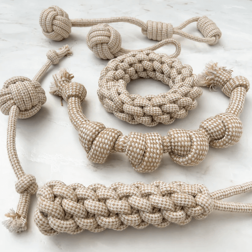 Natural Hemp Rope Dog Toys – by Furry Tails-0