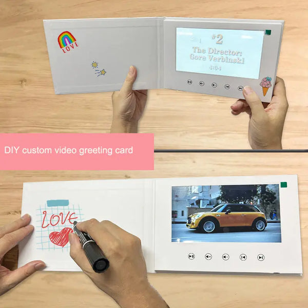 IPS video greeting card, 3D birthday music brochure, DIY custom video greeting card - Memoriex 