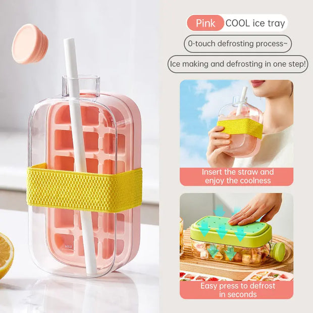 Ice - covered tray; freezer - overflow prevention ice tray - Memoriex