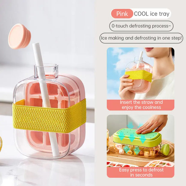 Ice - covered tray; freezer - overflow prevention ice tray - Memoriex