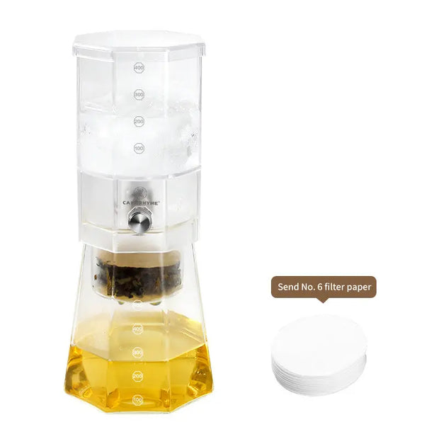 Ice drop coffee pot High borosilicate glass cold extraction pot Hand wash coffee pot - Memoriex 