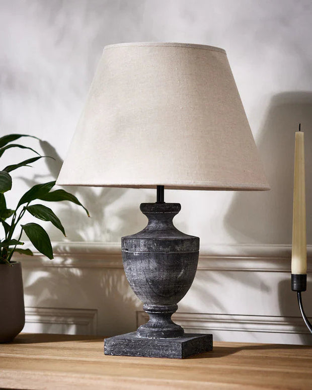 Incia Urn Wooden Table Lamp - Memoriex 