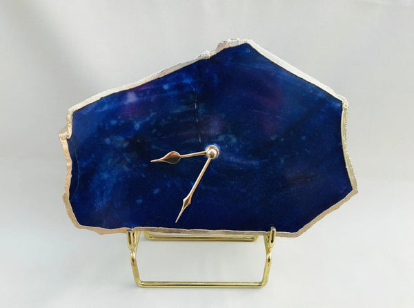 Indigo Agate Large Wall/Table Clock/Personalised Momento-0