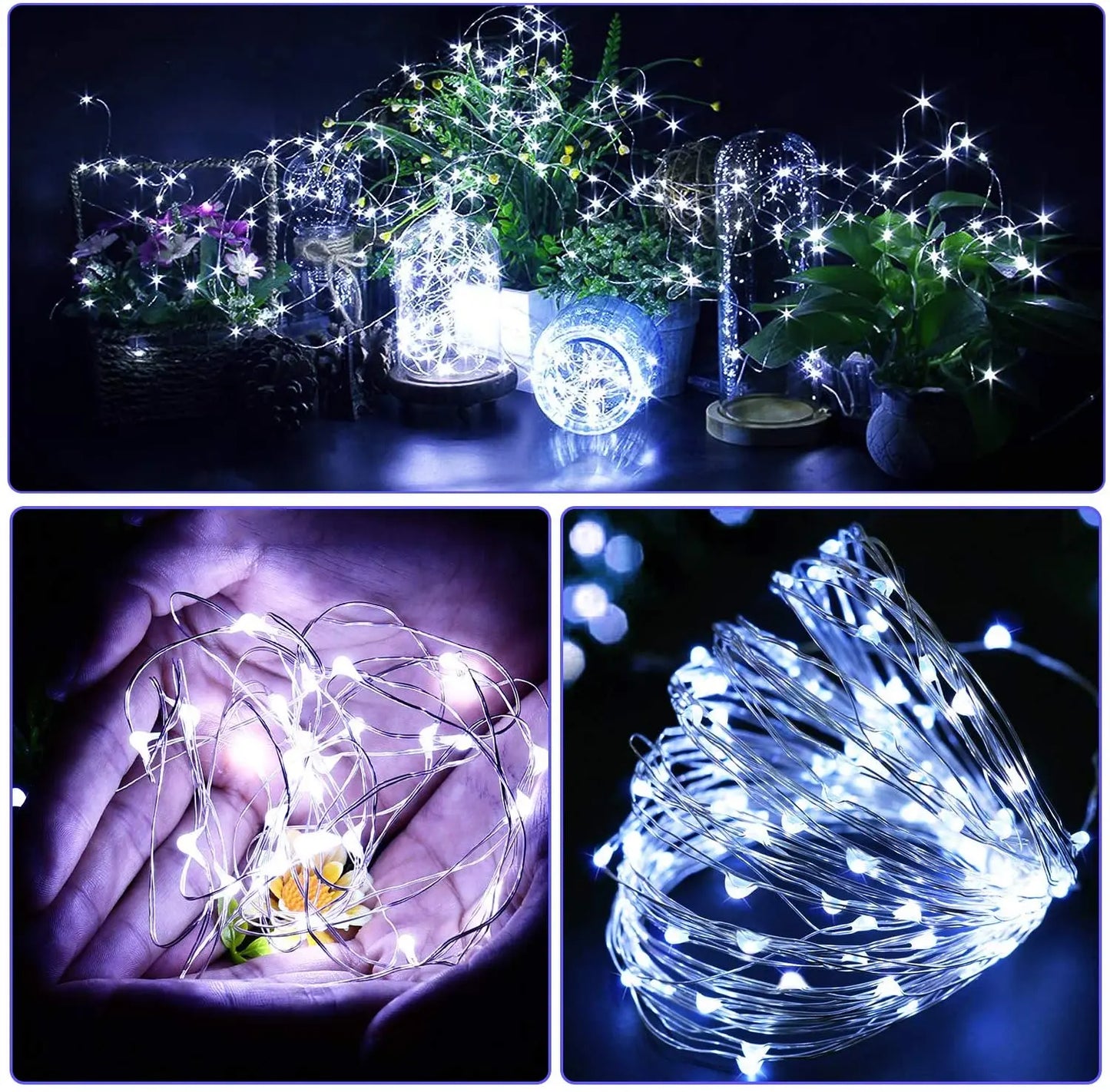 Indoor Fairy Lights, Battery Operated with Remote, Christmas, Party-3