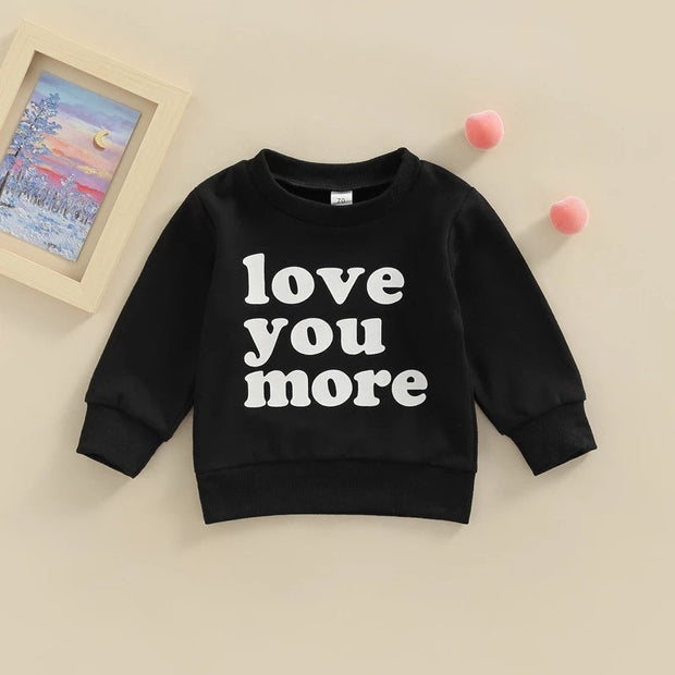Infants And Toddlers Casual Letters Long-sleeved T-shirt Sweatshirt - Memoriex 