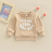 Infants And Toddlers Casual Letters Long-sleeved T-shirt Sweatshirt - Memoriex 