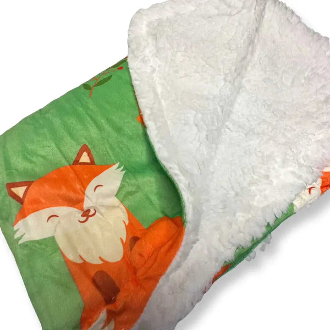 Inquisitive Fox Dog Blanket (Fleece) by Pup Chic Boutique - Memoriex